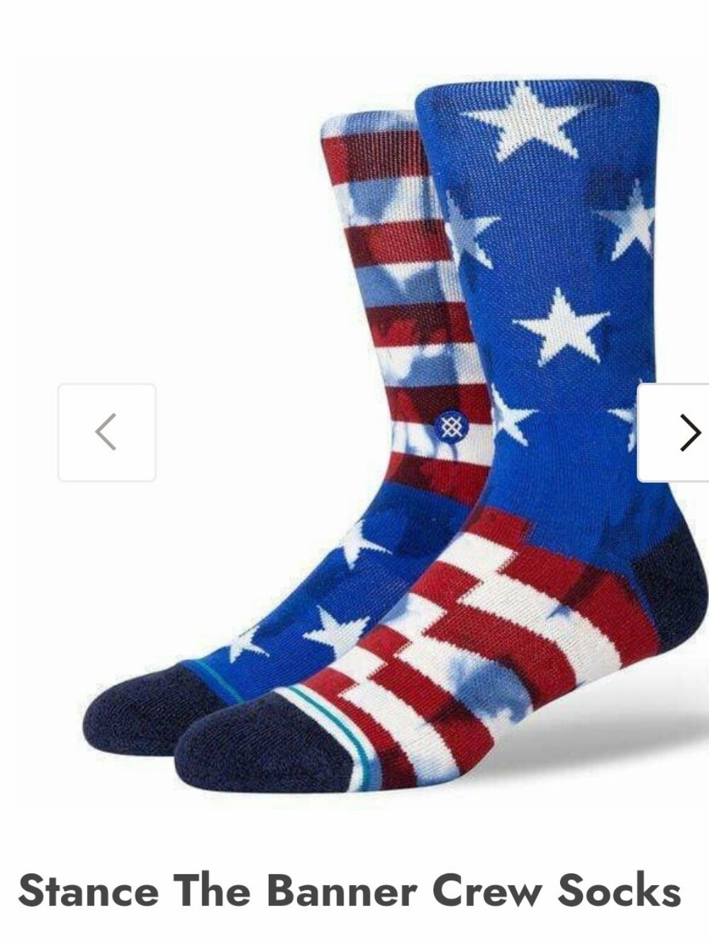 NWT Men's The Banner Stance Patriotic Crew Socks